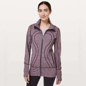 Lululemon Stride Jacket II Heathered Black Cherry size 4